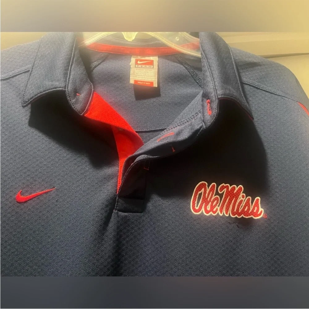Ole Miss Nike Dri Fit Navy golf shirt - Picture 5 of 5